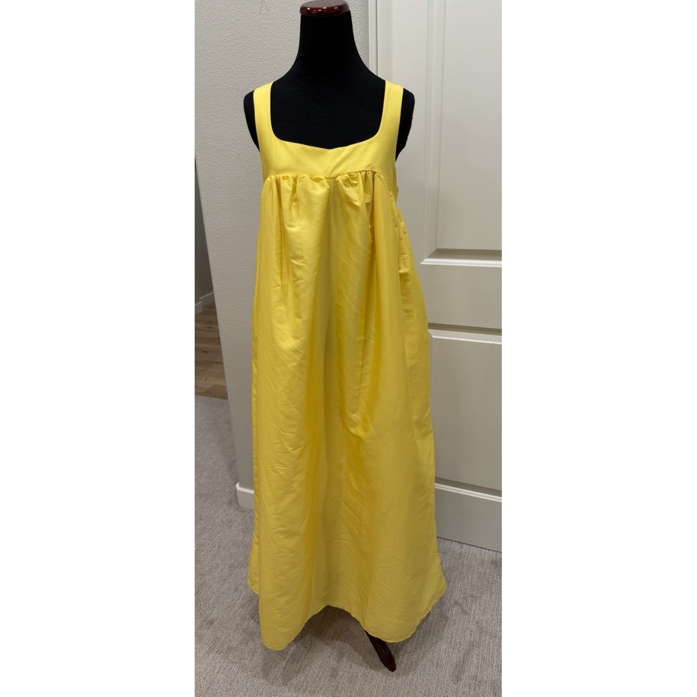 NWT Pinnacle Anthropologie Dress Womens Small Yellow Shruti Sancheti Romantic